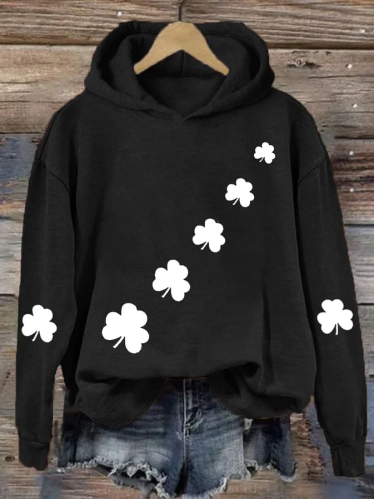 Women's Shamrock Spring/Fall Printing Long Sleeve Casual Daily Hoodie