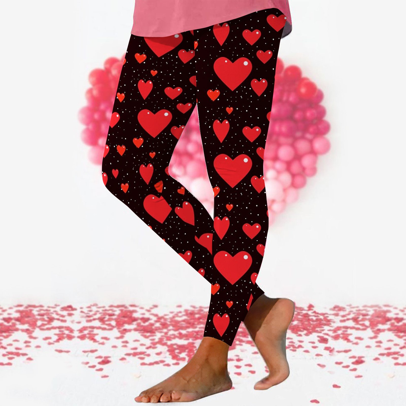 Women's Casual Polka Dots Cotton All Season Long Leggings