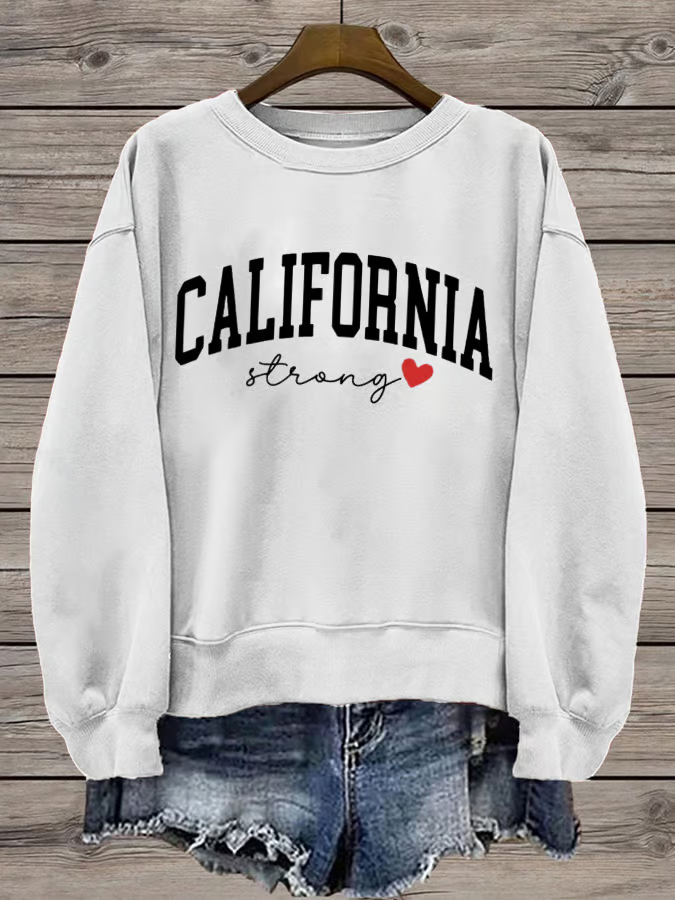 Women's Crew Neck Text Letters Printing Casual Spring/Fall Long Sleeve Sweatshirt