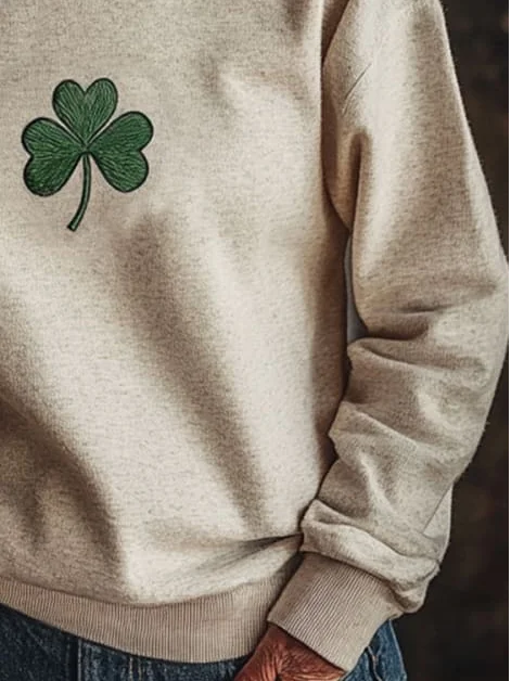 Women's Crew Neck Shamrock Printing Casual Spring/Fall Long Sleeve Sweatshirt