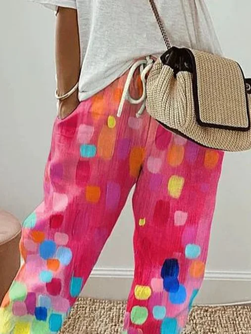 Women's Polka Dots Ankle Pants Pant Casual Spring/Fall Trousers