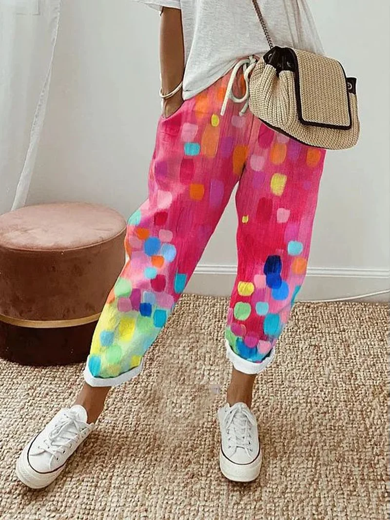 Women's Polka Dots Ankle Pants Pant Casual Spring/Fall Trousers