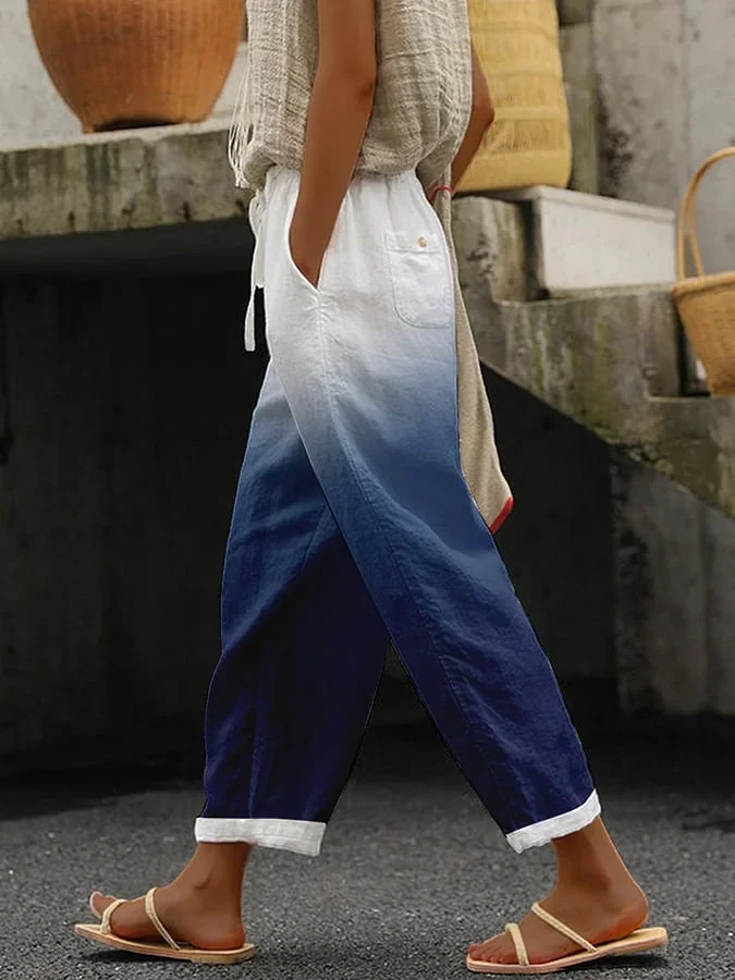 Women Ombre Long Pant Casual Spring/Fall Trousers