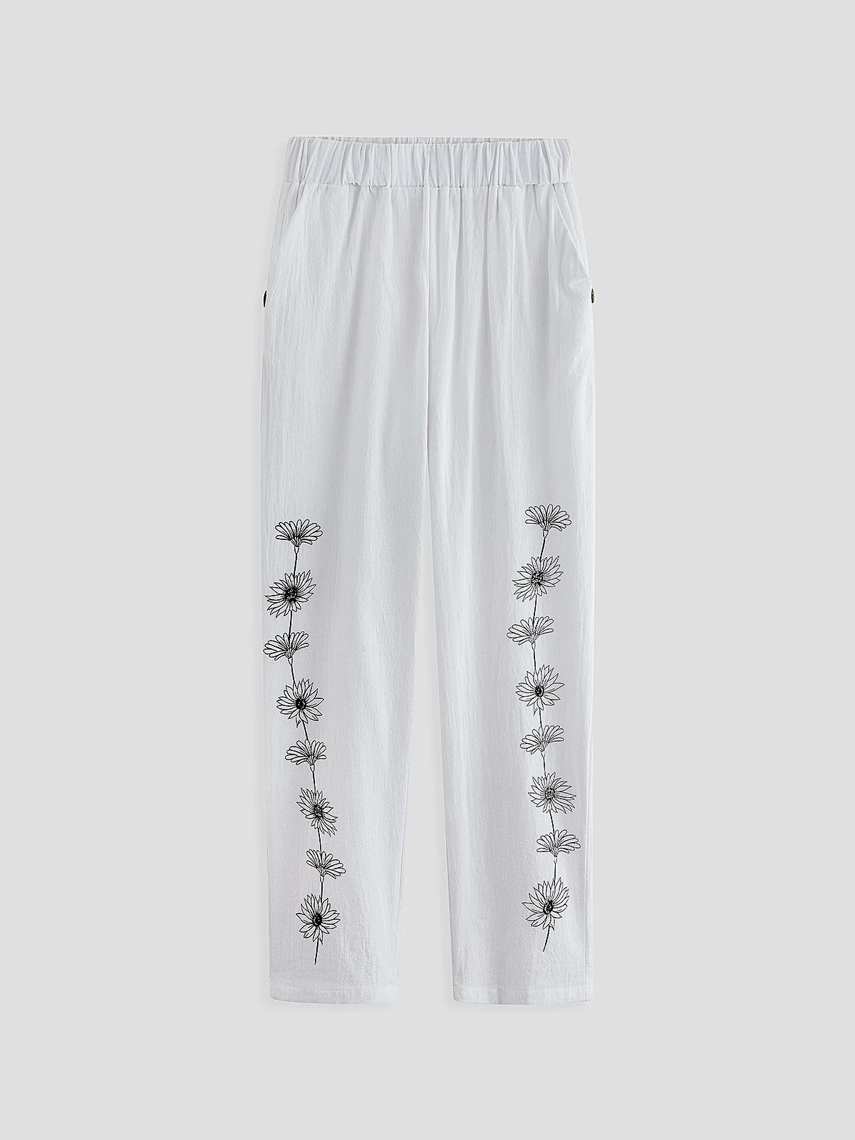 JFN Cotton Loose Casual Baggy & Daisy Floral Pant
