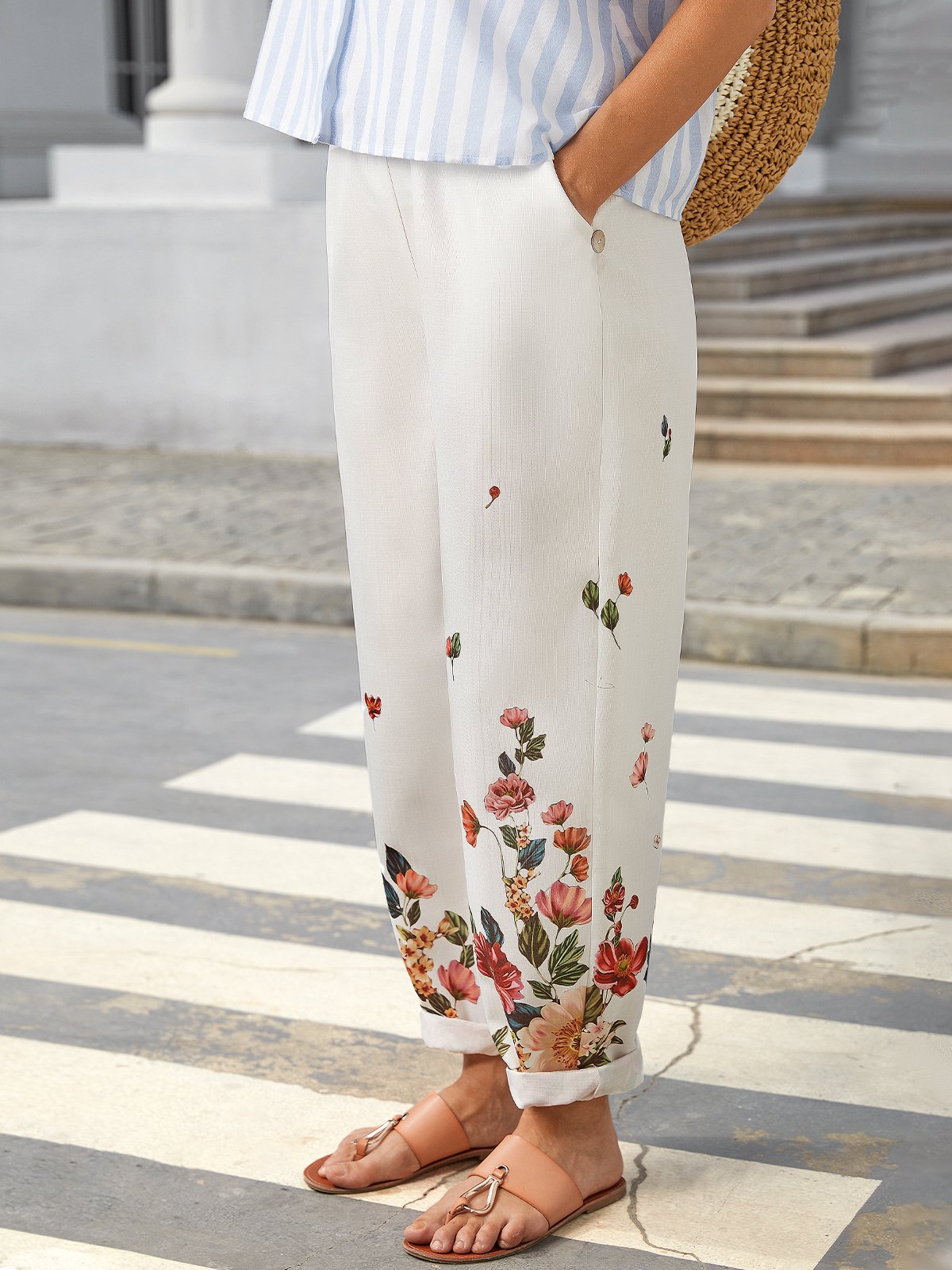 JFN Floral Casual Pants | justfashionnow