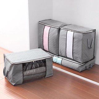 62l folding bamboo charcoal clothes storage bag