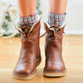 fur lined calf boots