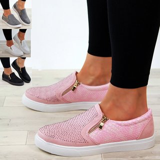 Womens Casual Sneakers Flat Slip 