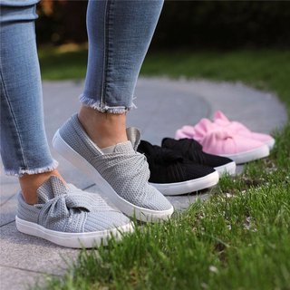 knitted twist sneakers