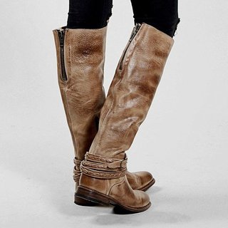 low heel womens leather riding boots