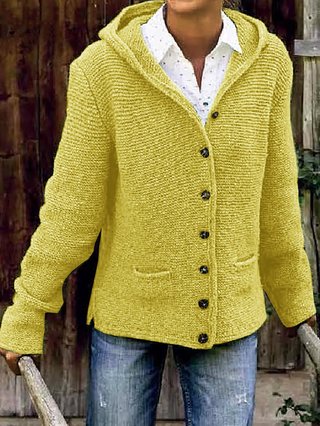 knitted casual hoodies cardigan coat