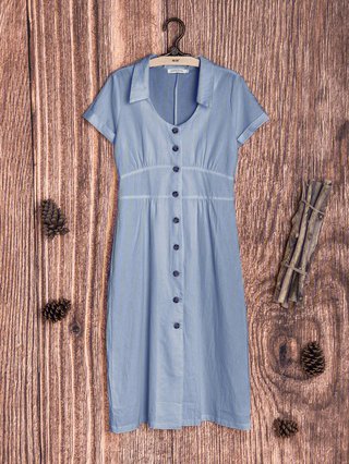 summer buttoned solid casual shirt dresses