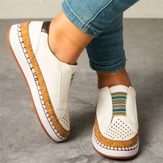 hollow out round toe casual sneakers