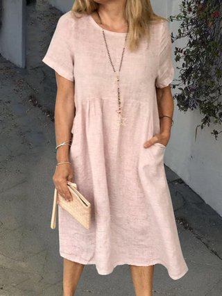 linen summer dresses with sleeves