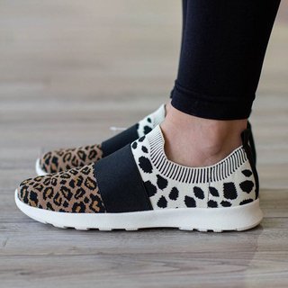 leopard flat sneakers
