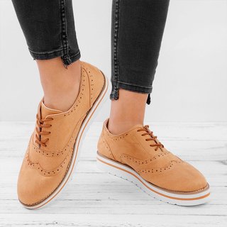 Women's Lace Up Perforated Oxfords 
