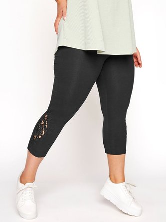 Knitted Casual Cutout Skinny Pants