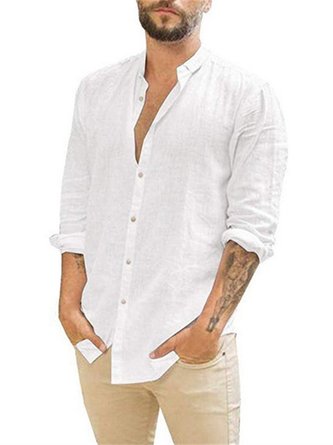 Men's Cotton Simple Plain Shirts