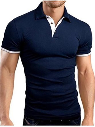 Plain Shirt Collar Work Polos