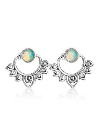 JFN Vintage Opal Geometric Earrings