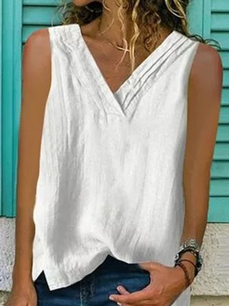 JFN V Neck Solid Casual Top
