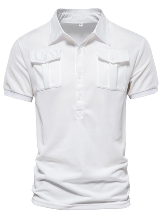 Plain Short Sleeve Polo Cotton Short Sleeve Polo Shirt