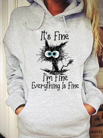 Women’S It’S Fine I’M Fine Everything Is Fine Hoodie Sweatshirt