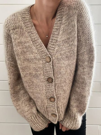 Casual Loose Plain Sweater Coat