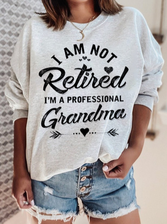 Casual Text Letters Sweatshirts