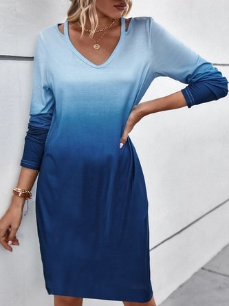 Casual Loose Ombre Dress