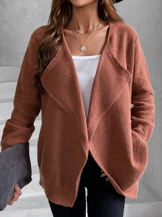 Casual Plain Loose Warm Sweater Coat