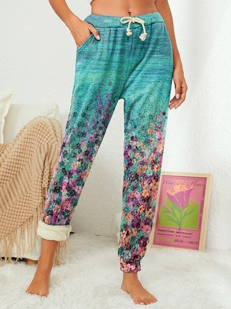 Floral Loose Casual Casual Pants