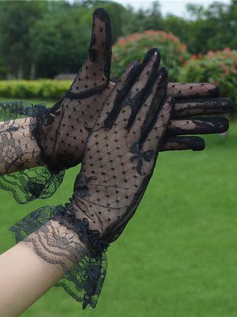 Lace Floral Cutout Gloves Party Valentine's Day Wedding Dress Accessories