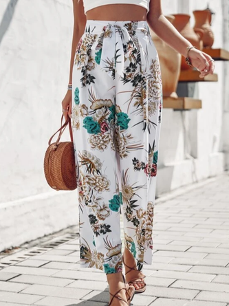 Casual Floral Loose Casual Pants