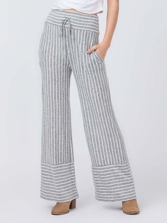 Regular Fit Casual Striped Casual Pants