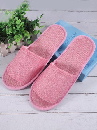 Vacation Travel Portable Disposable Linen Slippers