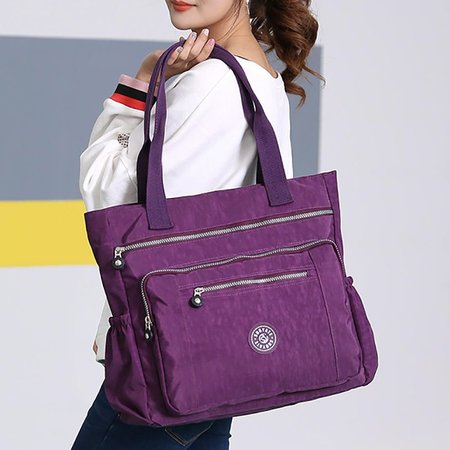 Women Multi Pockets Large Capacity Waterproof Nylon Handbag Shoulder Bag - mediakits.theygsgroup.com