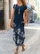 Leisure print for summer 2021 Short Sleeve Printed Casual Knitting Dress
