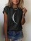 JFN Round Neck Moon Casual T-Shirt/Tee