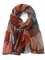 JFN Retro Plant Floral Silk Scarf