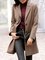 Regular Fit Solid Casual Single-breasted Trench Coat