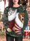 Casual Christmas Cute Cat And Dog Pattern Sweatshirt