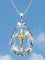 JFN  Crystal Religious Cross Jesus Necklace