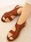 JFN  Lizard Faux Leather Thong Sandals