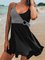 JFN V Neck Striped Geometric Beach Vacation Mini Dresses