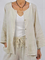 Plain Crew Neck Loosen Women Cardigan
