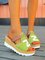 JFN Z Letter Contrasting Color Casual Wedge Sandals
