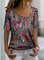 JFN Color Block Asymmetrical Neck Vacation Casual Tops