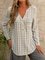 JFN V Neck Checked PocketedCasual Shirt