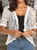 JFN Short Sleeves Floral Lace Cardigan